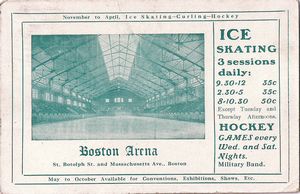 1912 Boston Arena Advertising Postcardd