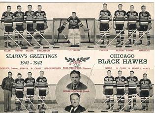1941-42 Chicago Black Hawks Team Photo
