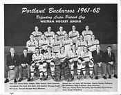 1961-62 Portland Buckaroos autographed team photo
